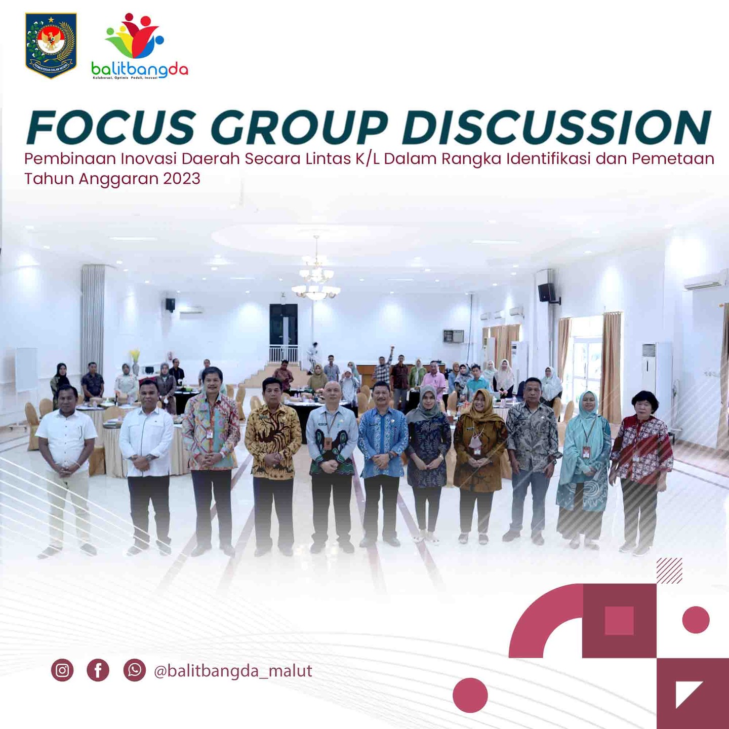 Focus Group Discussion : Pembinaan Inovasi Daerah Secara Lintas K/L Dalam Rangka Identifikasi dan Pemetaan Tahun Anggaran 2023