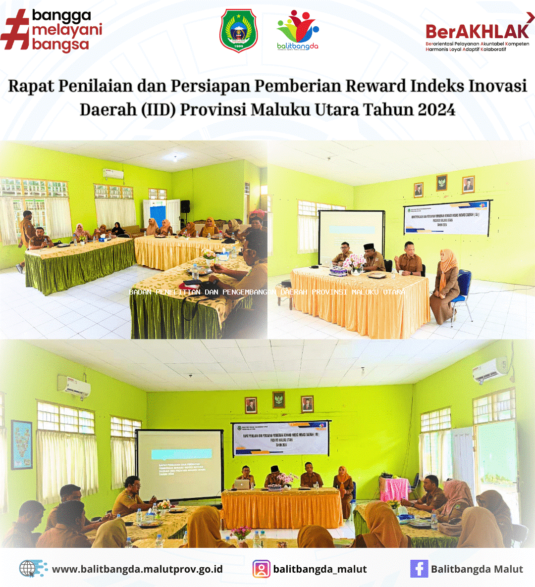 Rapat Penilaian dan Persiapan Pemberian Reward Indeks Inovasi Daerah (IID) Provinsi Maluku Utara Tahun 2024